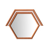 Lally Terracotta Velvet Prism Wall Mirror Model: TOV-C68837